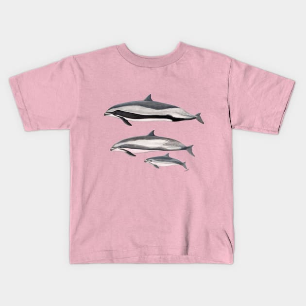 Fraser´s dolphins Kids T-Shirt by chloeyzoard